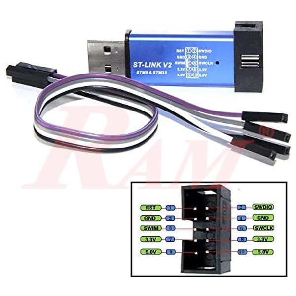ST-Link V2 Programming For STM8 & STM32 Emulator | RAM Electronics website